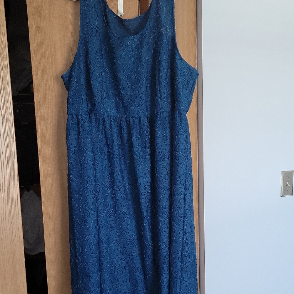 Removing 5/15/26. Lane Bryant Blue Lace Dress